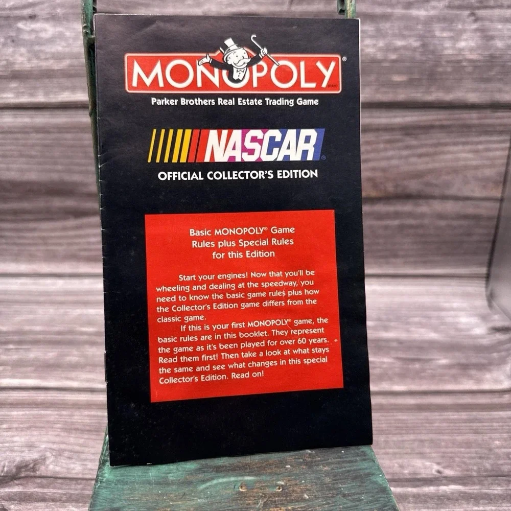 PARKER BROTHERS Monopoly NASCAR Instruction Booklet 1997 Collector Edition Rules